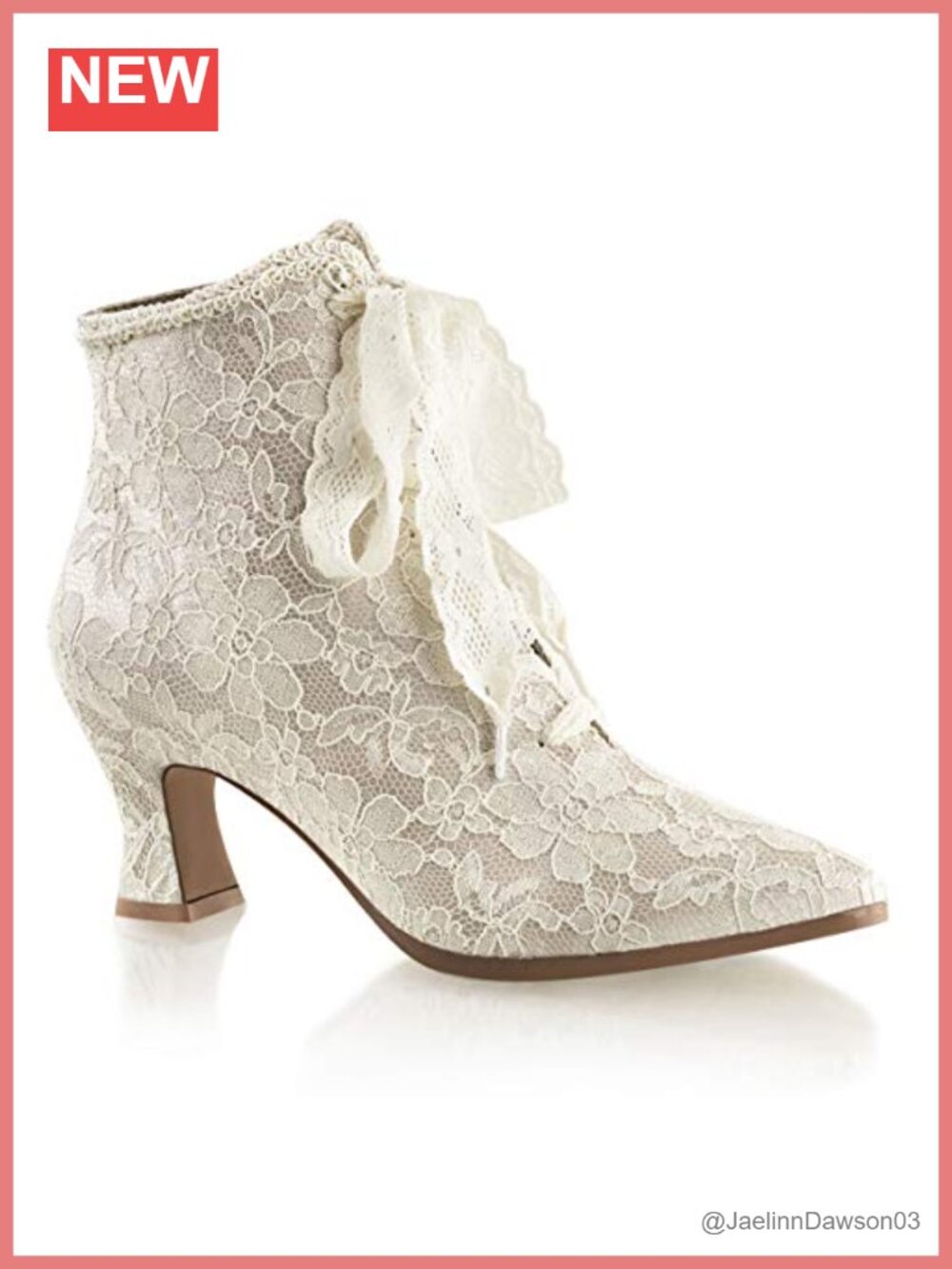 Satin-Lace Ankle Bootie Open Toe Block Heel Lace-Up Bow